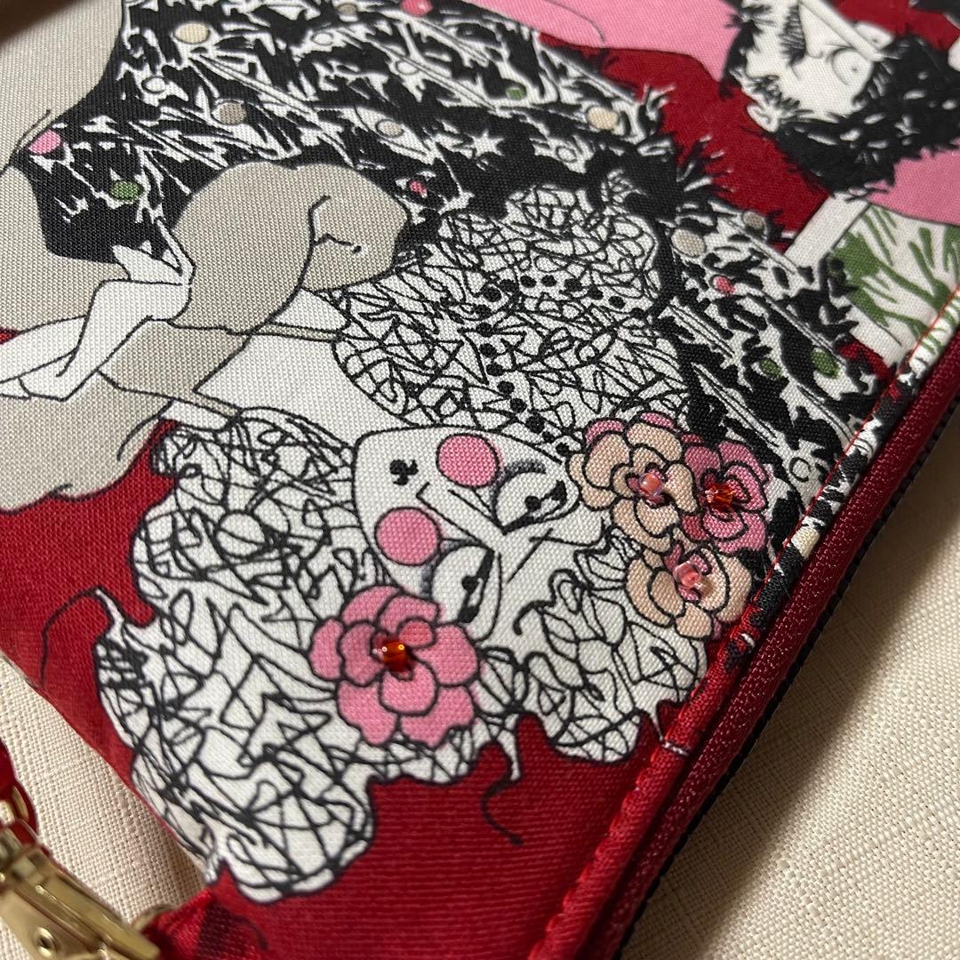 ♡20㎝ファスナークリスマスポーチ①♡ハンドメイド　アレキサンダーヘンリー