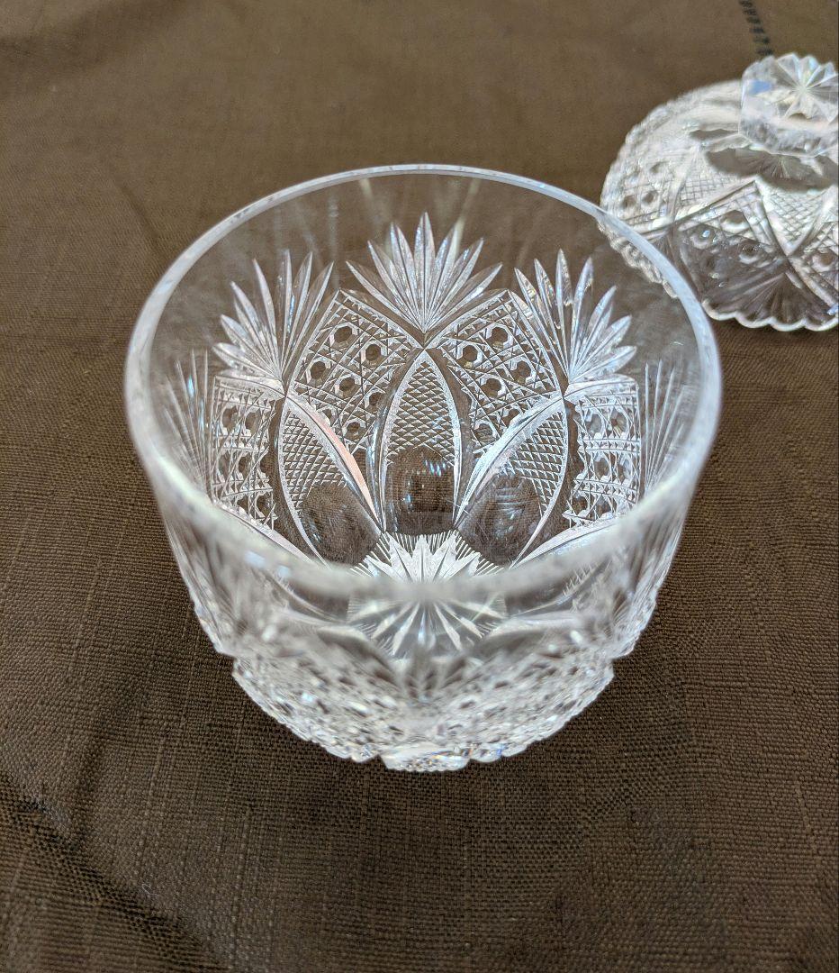 江戸切子　堀口硝子　最高級　蓋付きグラス　八角籠目（秀石作）