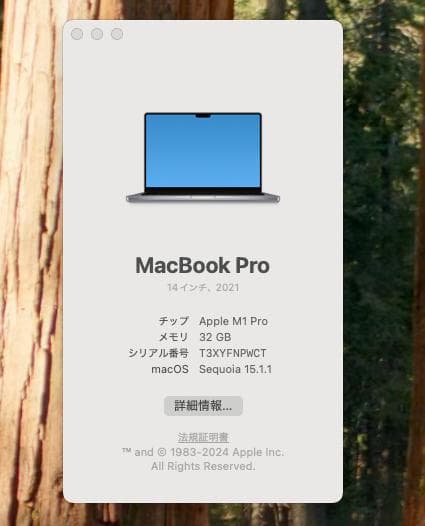 Mac Book Pro M1 32GB 512GB 液晶不具合あり