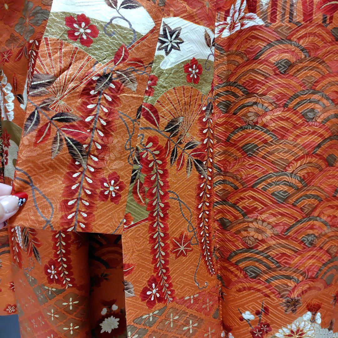 yukky★正絹　駒刺繍金彩　古典地紋　お振袖