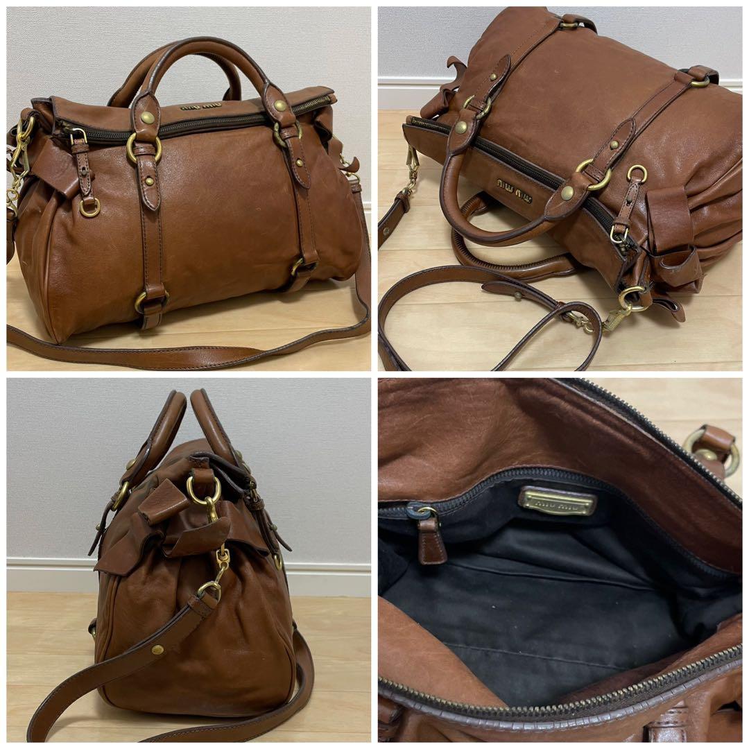 ■MIUMIU（ミュウミュウ）良品 / ハンドバッグ / ブラウン系