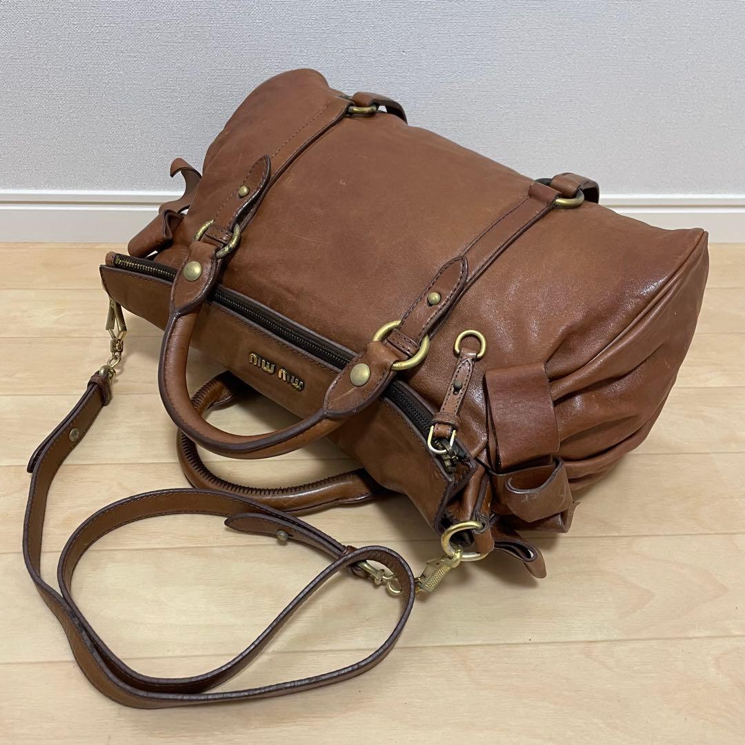 ■MIUMIU（ミュウミュウ）良品 / ハンドバッグ / ブラウン系