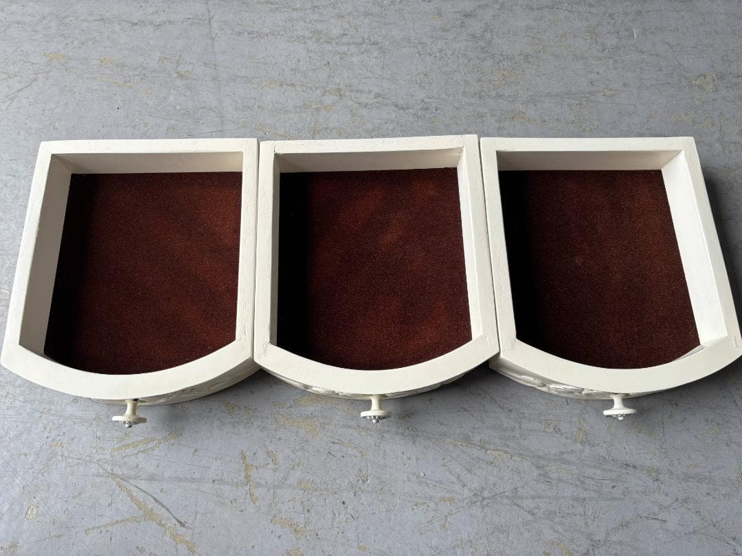 アンティーク風 猫脚 姫家具エレガントコモ ラウンド3段チェスト マホガニー材