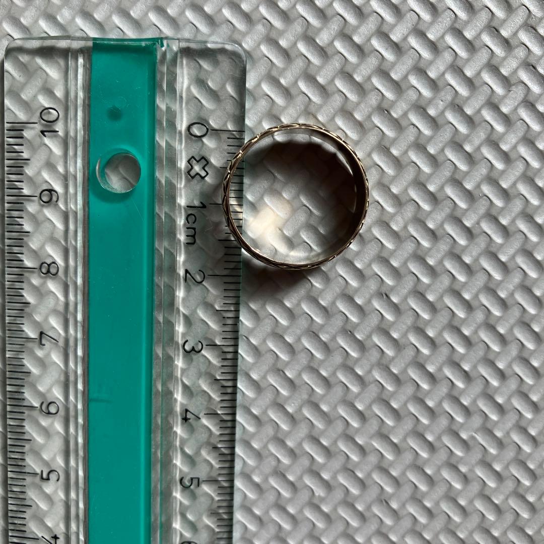 L*a様 375刻印あり　ゴールドリング　ユニセックスリング