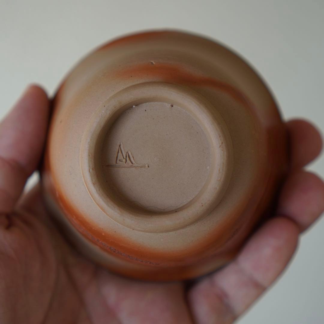 KCK604 備前焼 煎茶椀 湯呑み 一輪挿し 徳利 10客 在銘 伝統工芸品