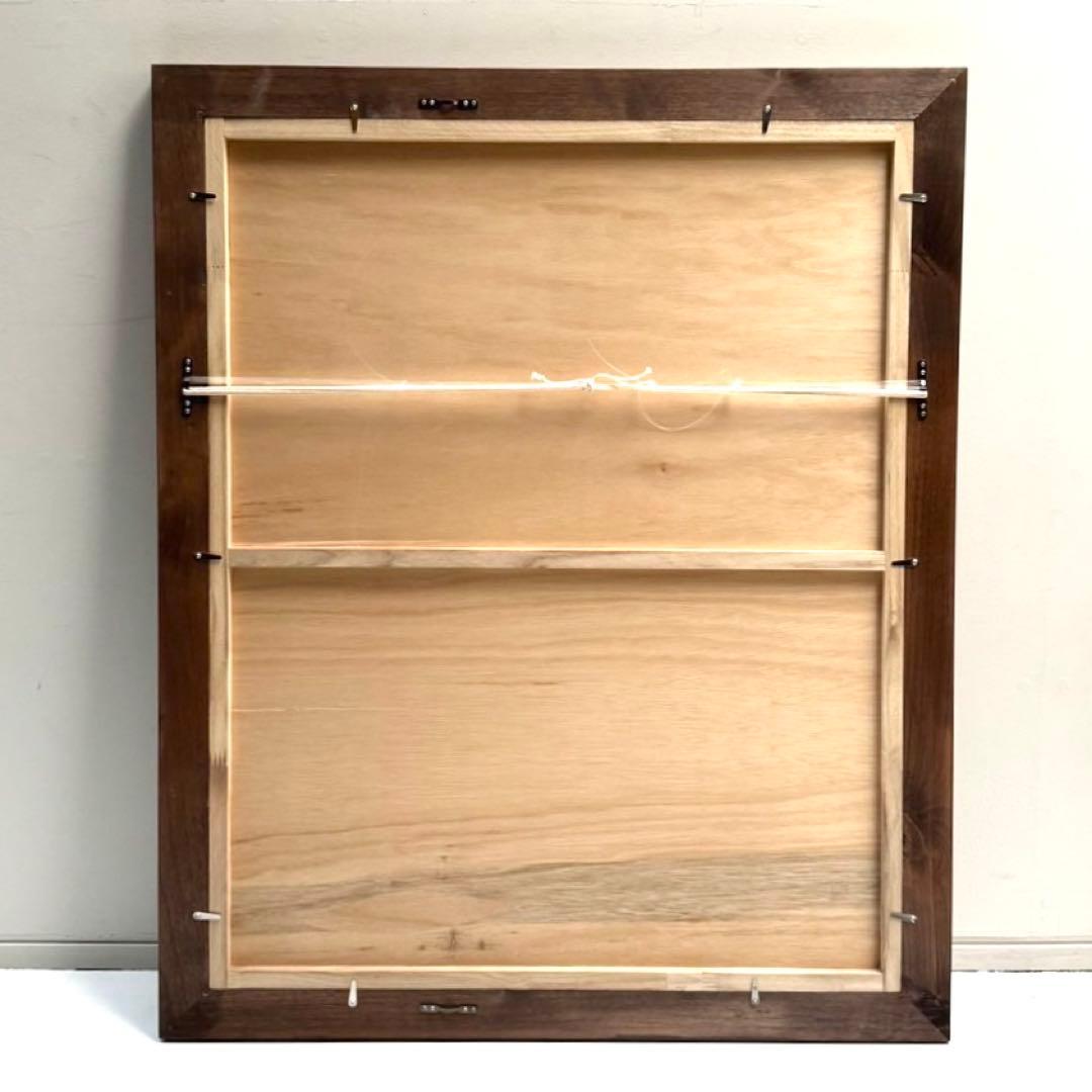 【在庫25】額 額縁 木製 焦茶 ダークブラウン 大きいサイズ アート 写真