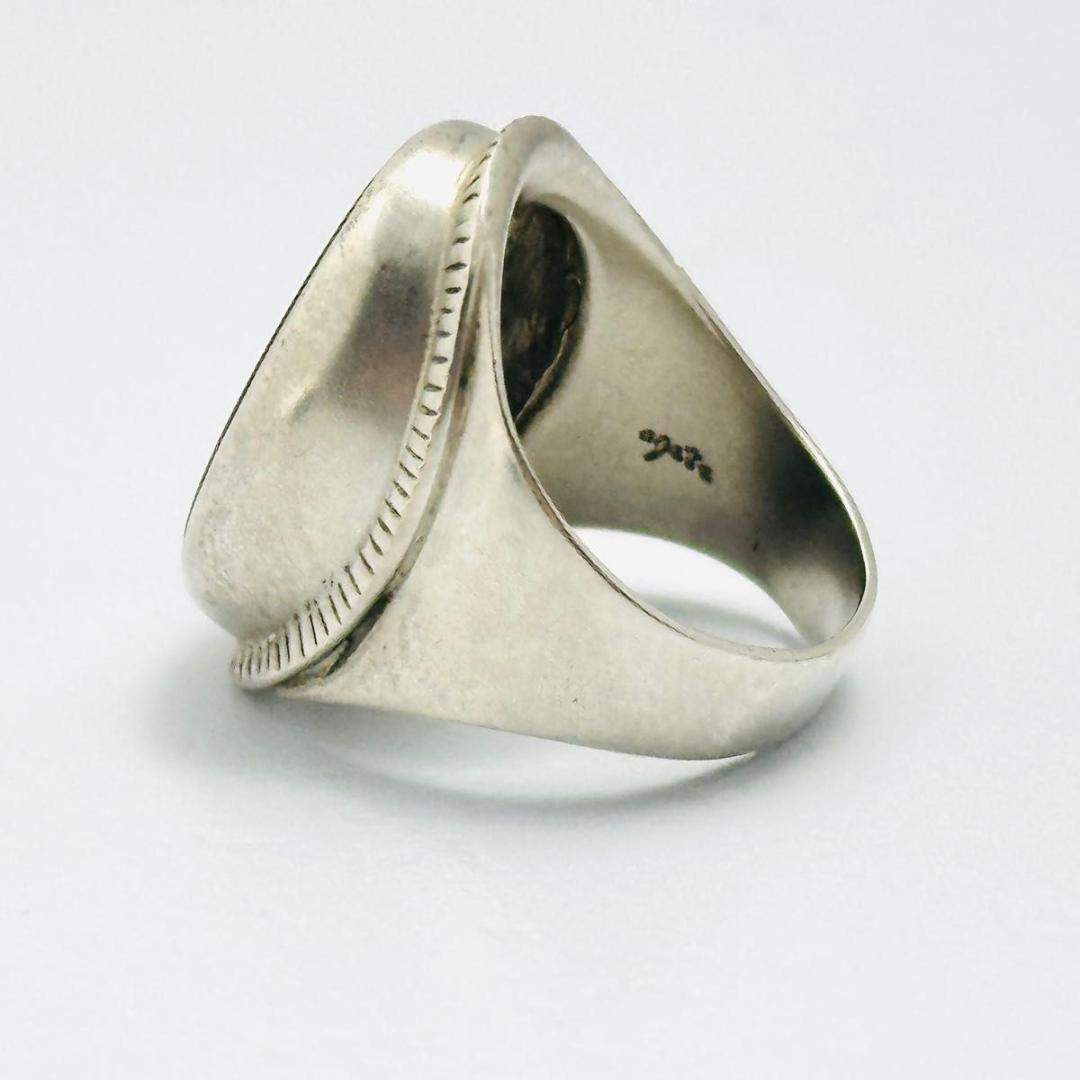 agete アガット　ロゴ刻印　シルバー　リング 9号　925 オニキス