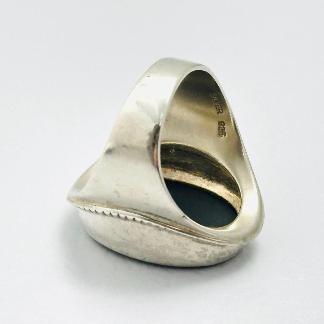 agete アガット　ロゴ刻印　シルバー　リング 9号　925 オニキス