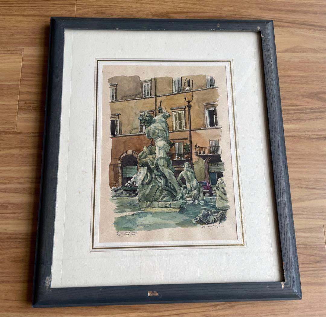 まとめ売り 11点 油彩画 街の風景 R.I. サイン入り