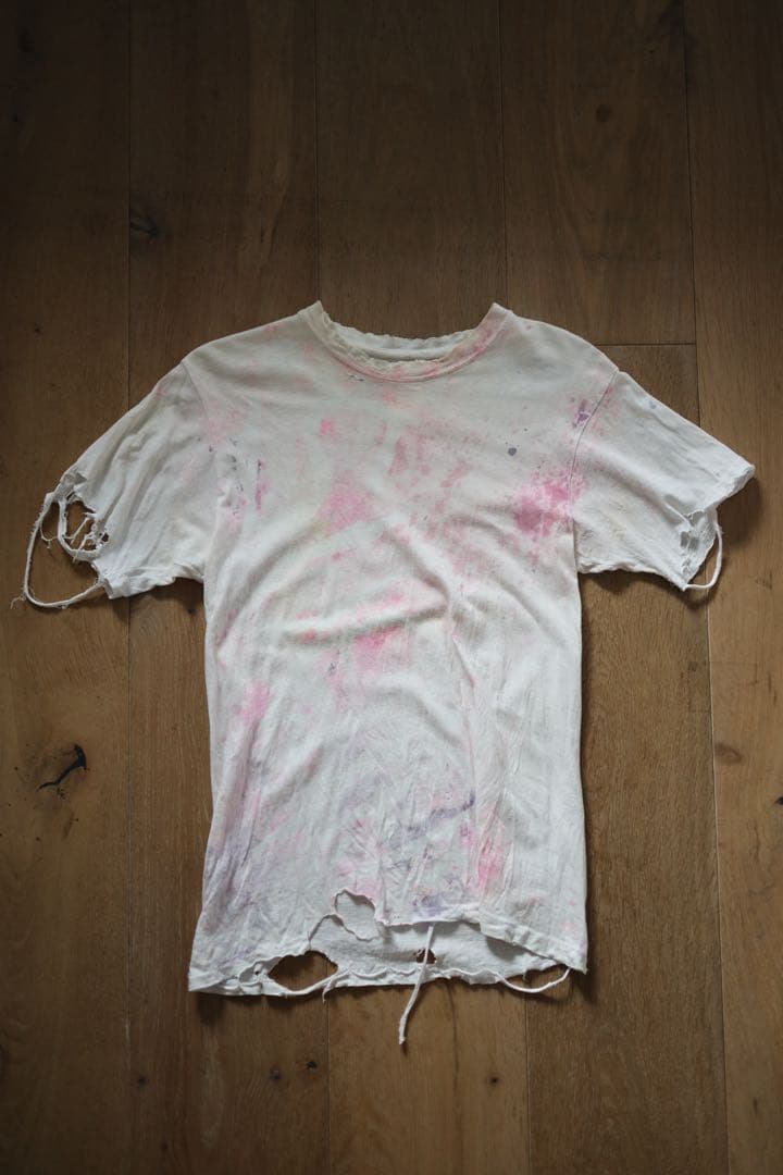 nozomi ishiguro ノゾミイシグロ　ダメージ加工 ペイントTシャツ