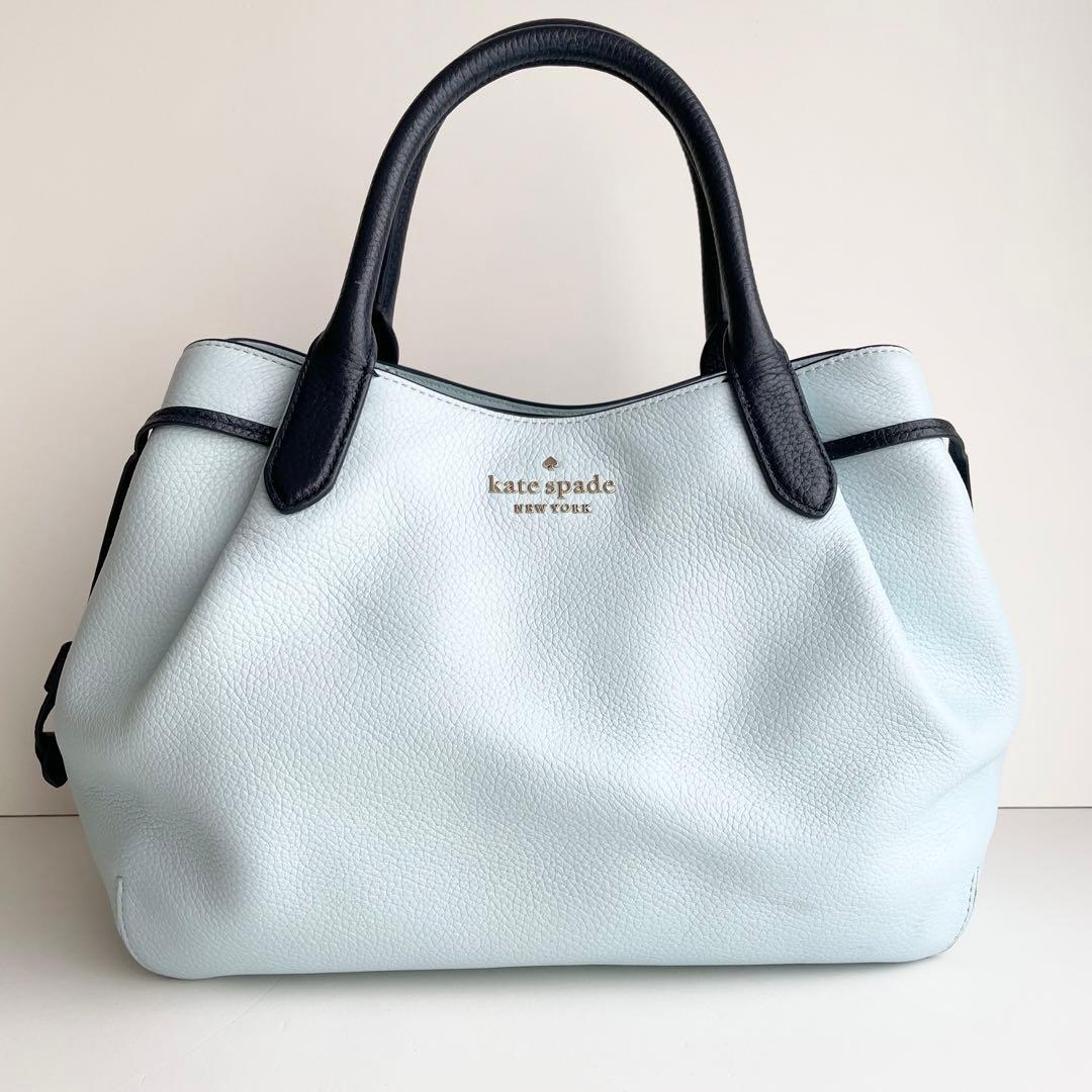 ケイトスペード ハンドバッグ ダンプリング 2way サッチェル 水色 ほぼ新品