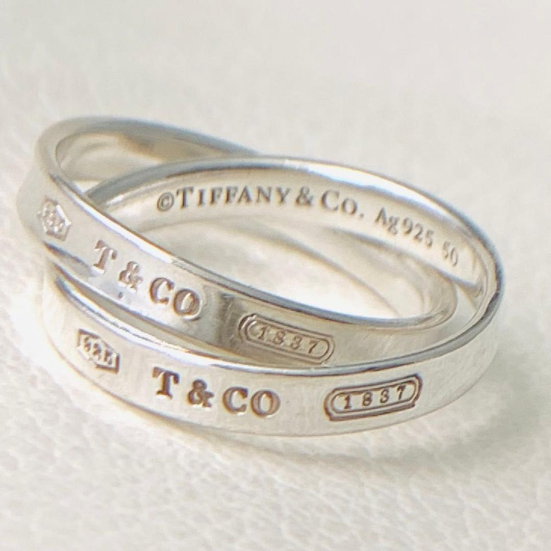希少 19号 ティファニー ロッキング 2連 リング 指輪 大きめサイズ