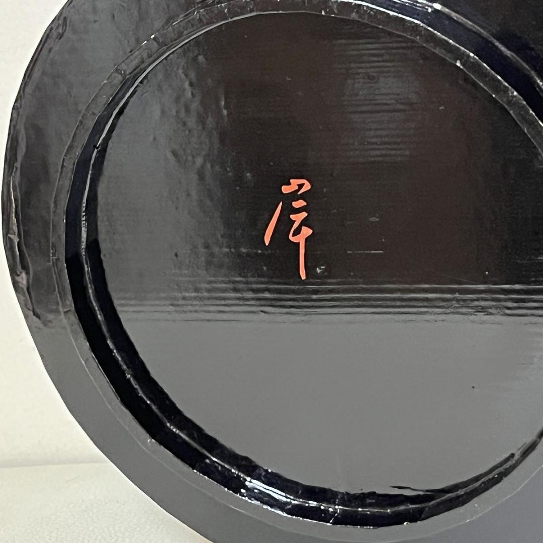 岸一閑 一閑張 桶炭斗 木箱入 宗旦好 炭桶 時代 炭斗 茶道具 【k3498】