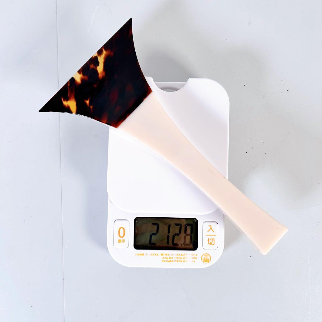 地唄三味線バチ 撥 亀甲 鼈甲 べっ甲 和楽器 鼈甲　先端欠けなし　ケース付　②