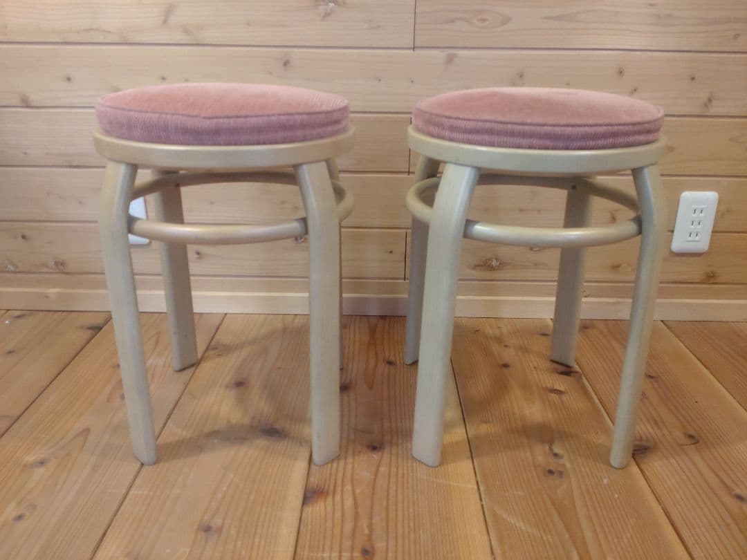 秋田木工　スタッキング　曲木スツール　ブナ材　2脚セット　1990年代