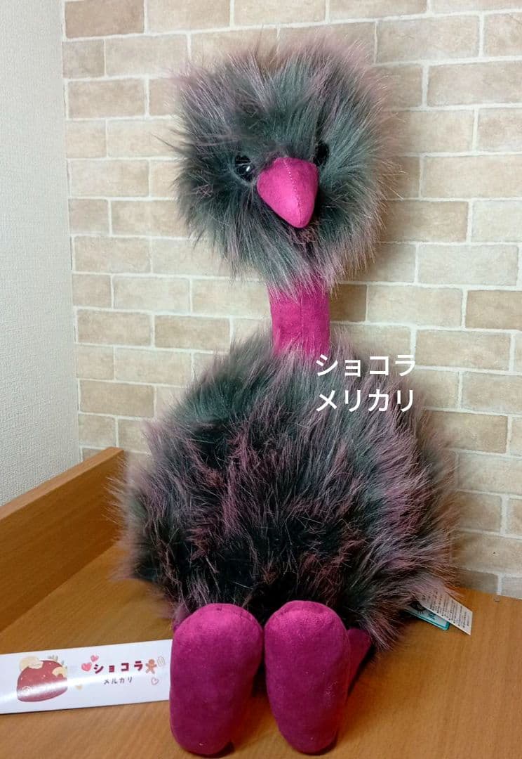  grey pompom ラージ 鳥 絶版 ぬいぐるみ　55cm