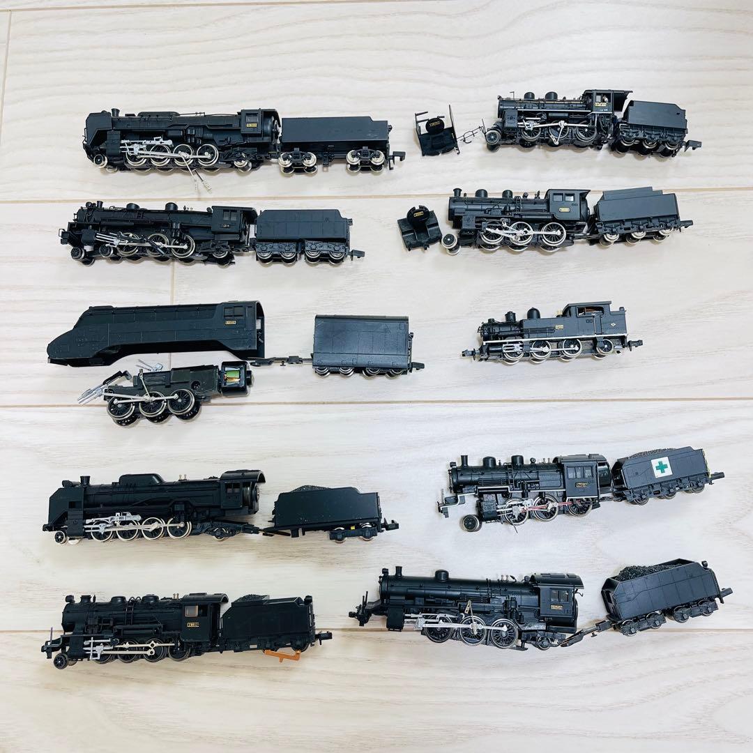 【ジャンク】Nゲージ蒸気機関車（10両）