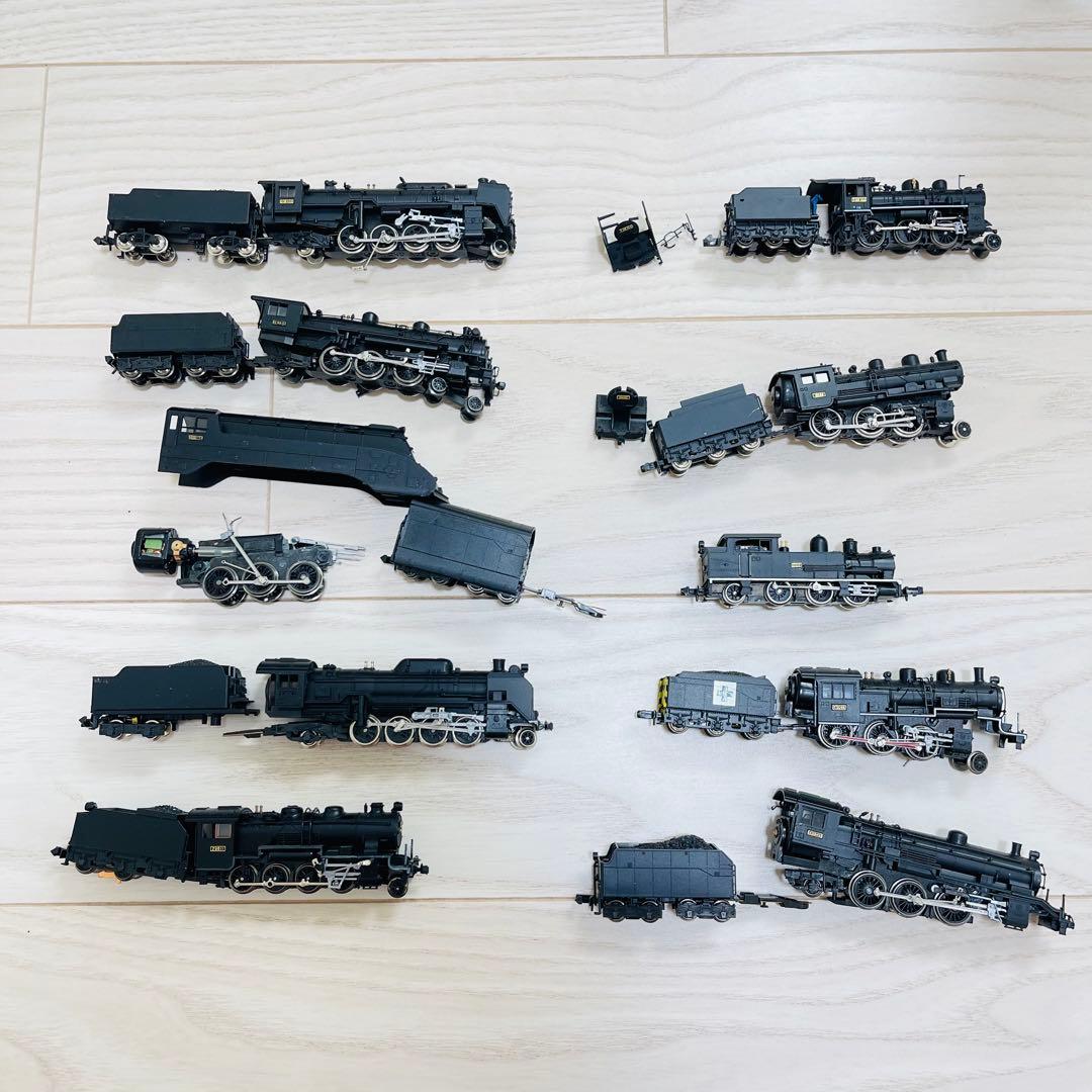 【ジャンク】Nゲージ蒸気機関車（10両）