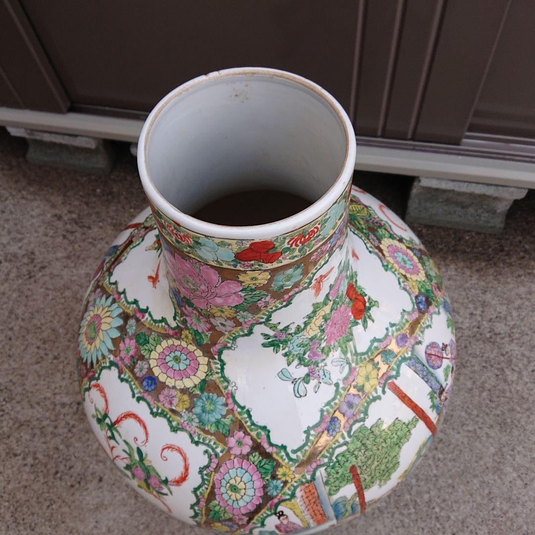 中国美術、飾壺中国華瓶、古美術特大