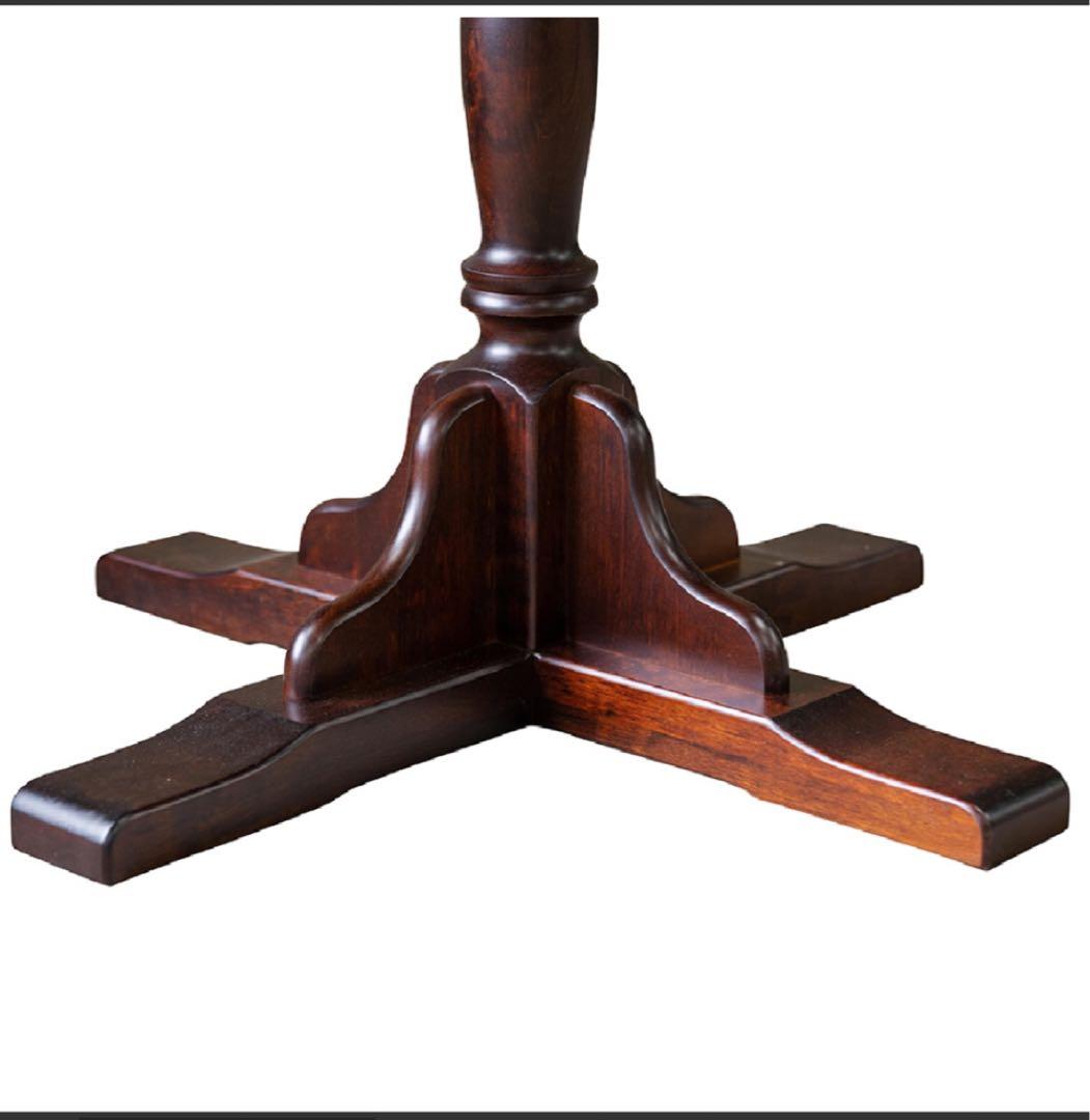 高級】クリエイトファニチャー 北海 カバ材 天然木 丸テーブル 民芸家具