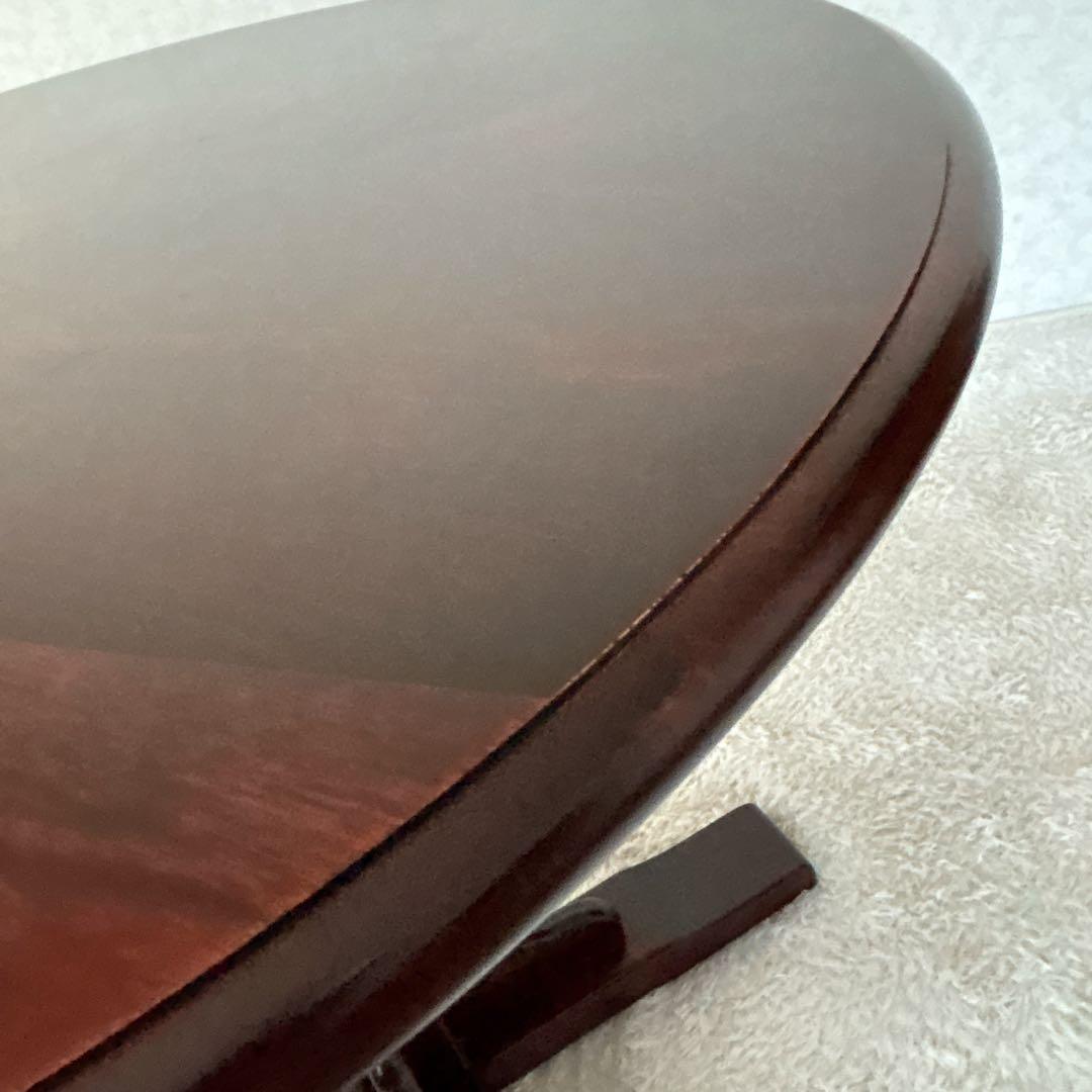 高級】クリエイトファニチャー 北海 カバ材 天然木 丸テーブル 民芸家具