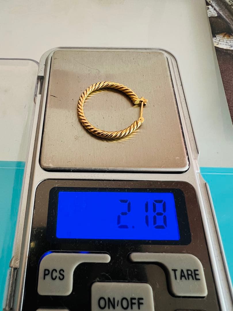 k18 ピアス　片耳のみ　2.18g