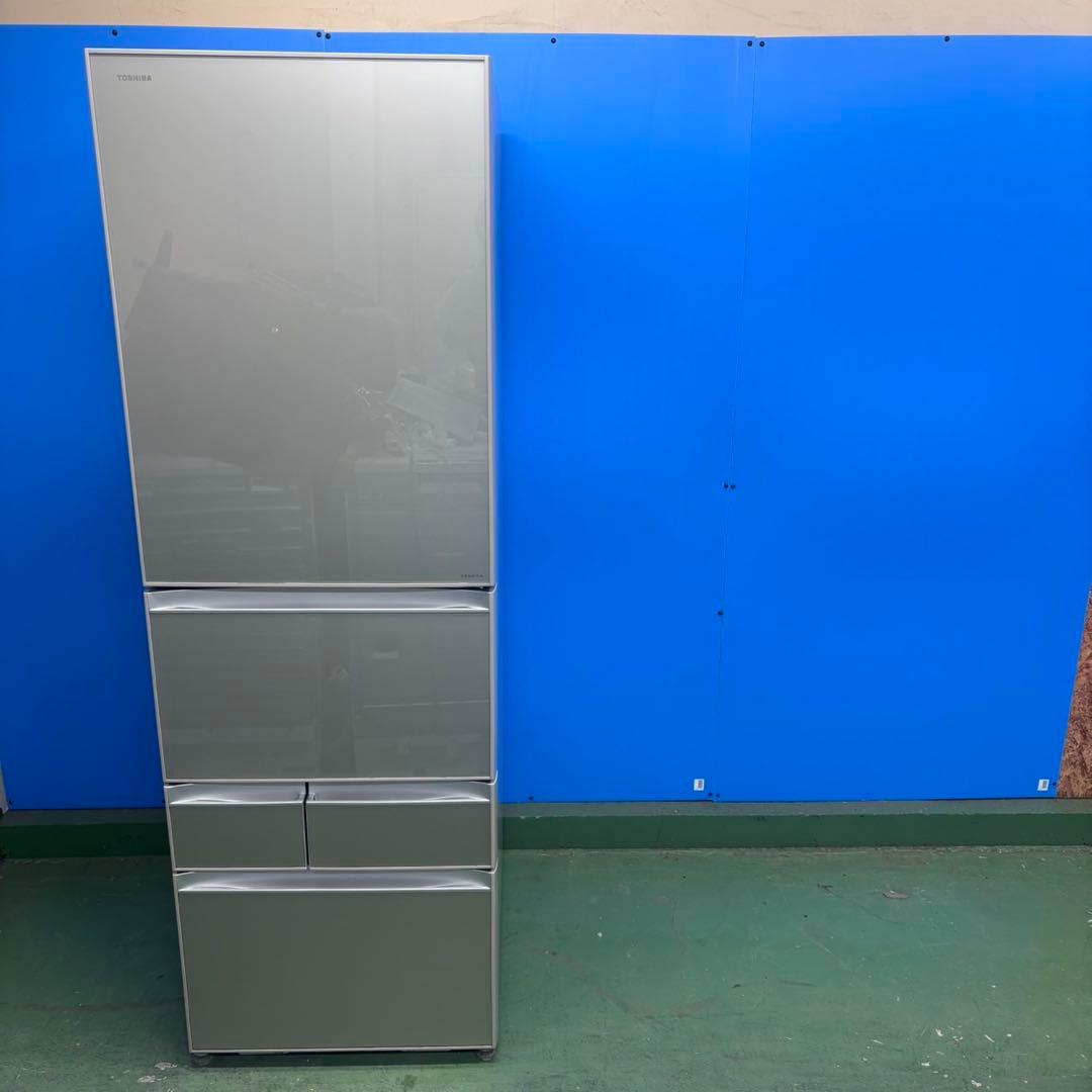 596 冷蔵庫　大型　400L〜500L 自動製氷機付　右開き　鏡面　5ドア
