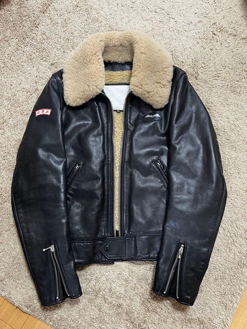 GB SKINS レザー シングル ライダース ジャケット GBSKINS