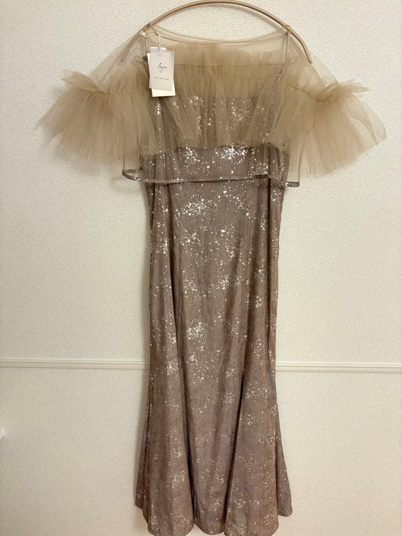 Leja チュールフリルボレロペイントマーメイドワンピースドレス(新品タグ付き）