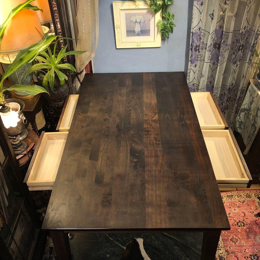 アルダー　ソリッド　オイルフィニッシュ　４DR ダイニングテーブル