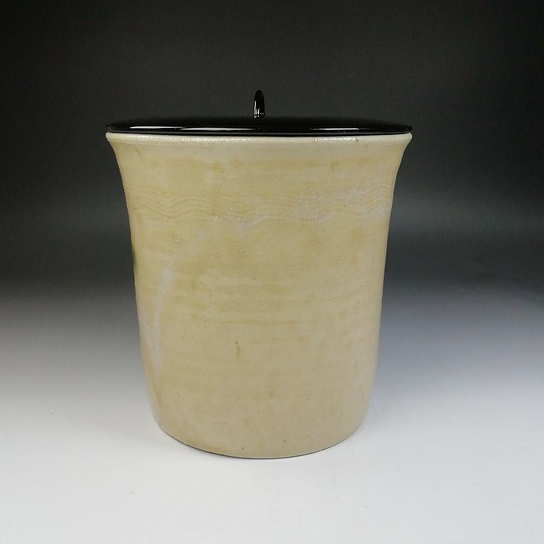 Ｔ６８８　水指　『黄瀬戸　棒ノ先』『加藤芳右衛門 造』　共箱　茶道具