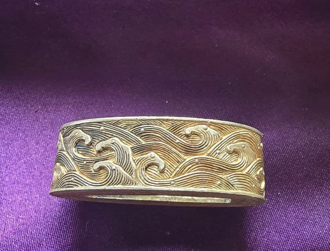 時代 拵金具一作 銀地 4点 刀装具