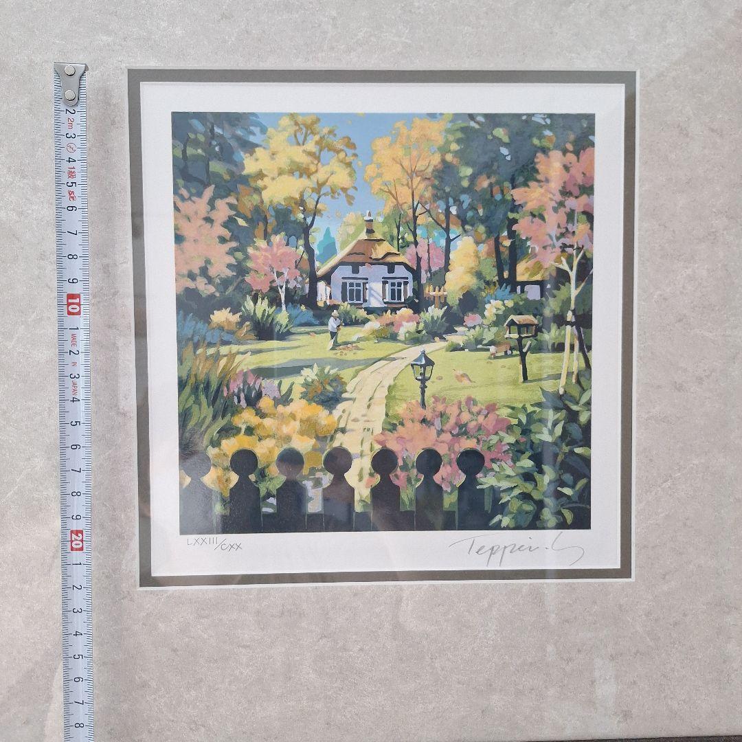 笹倉鉄平、シルクスクリーン『ヘルフスト』額付き、 「保証書」付き！