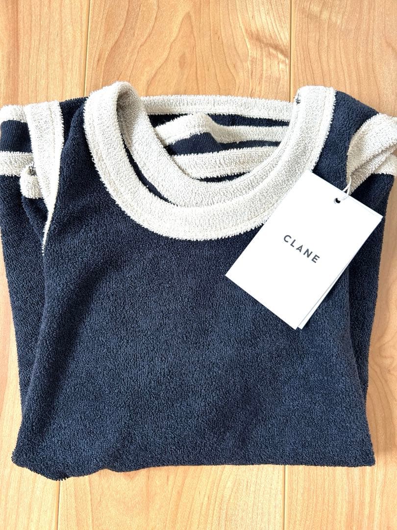 CLANE PILE FLARE TANK TOPS navy サイズ2 新品