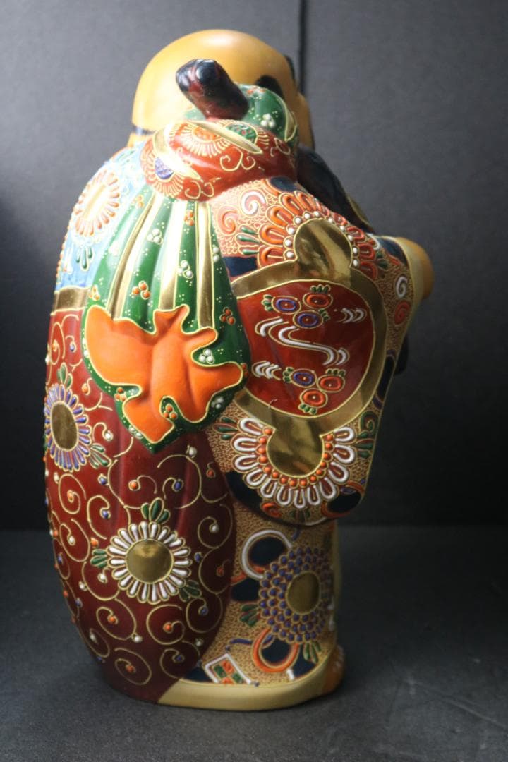 九谷八幡窯『布袋尊』／九谷焼／大型３８㎝／縁起物／七福神／商売繁盛／招福開運