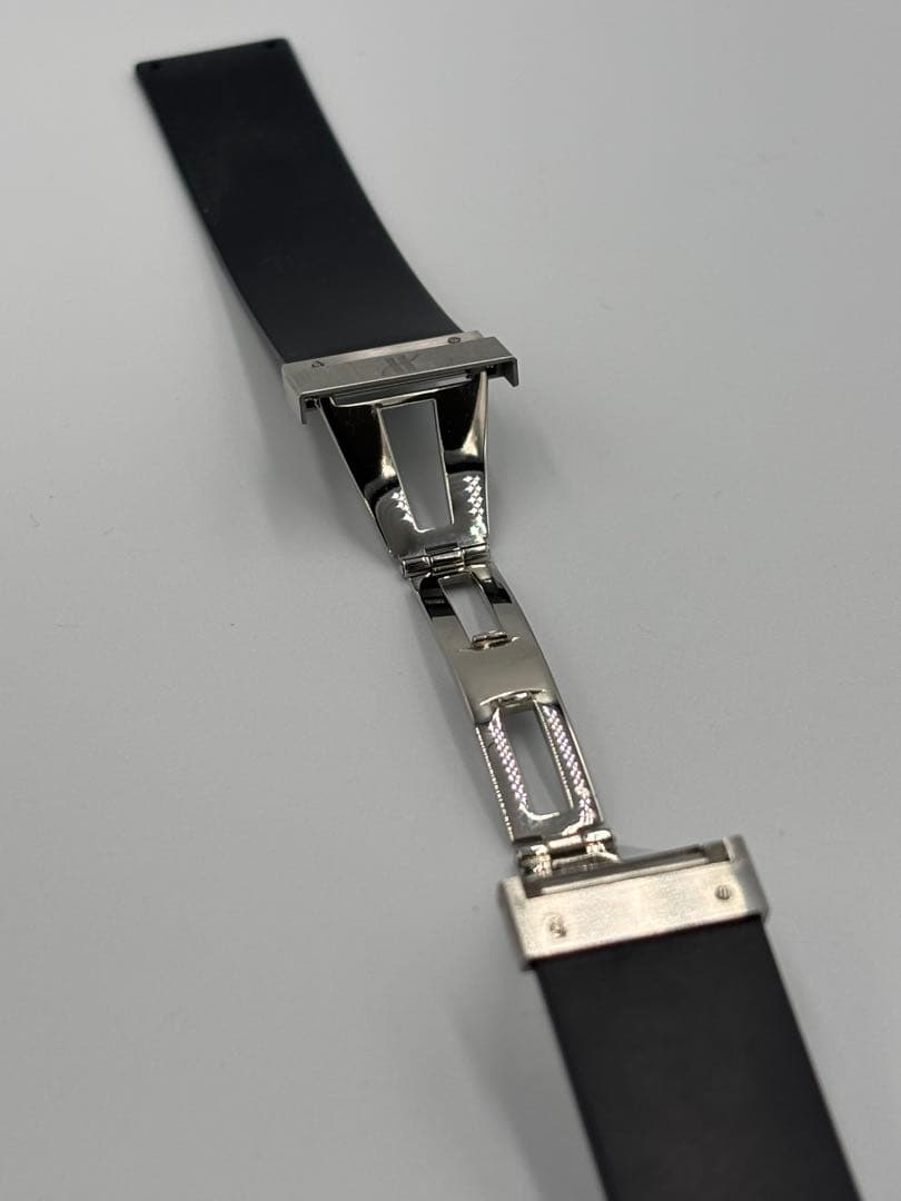 ウブロ　ブラックラバーベルト ステンレスバックル