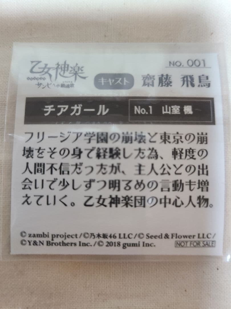 【齋藤飛鳥サイン入り】シール＆他の出演メンバーのシール(サイン無し)