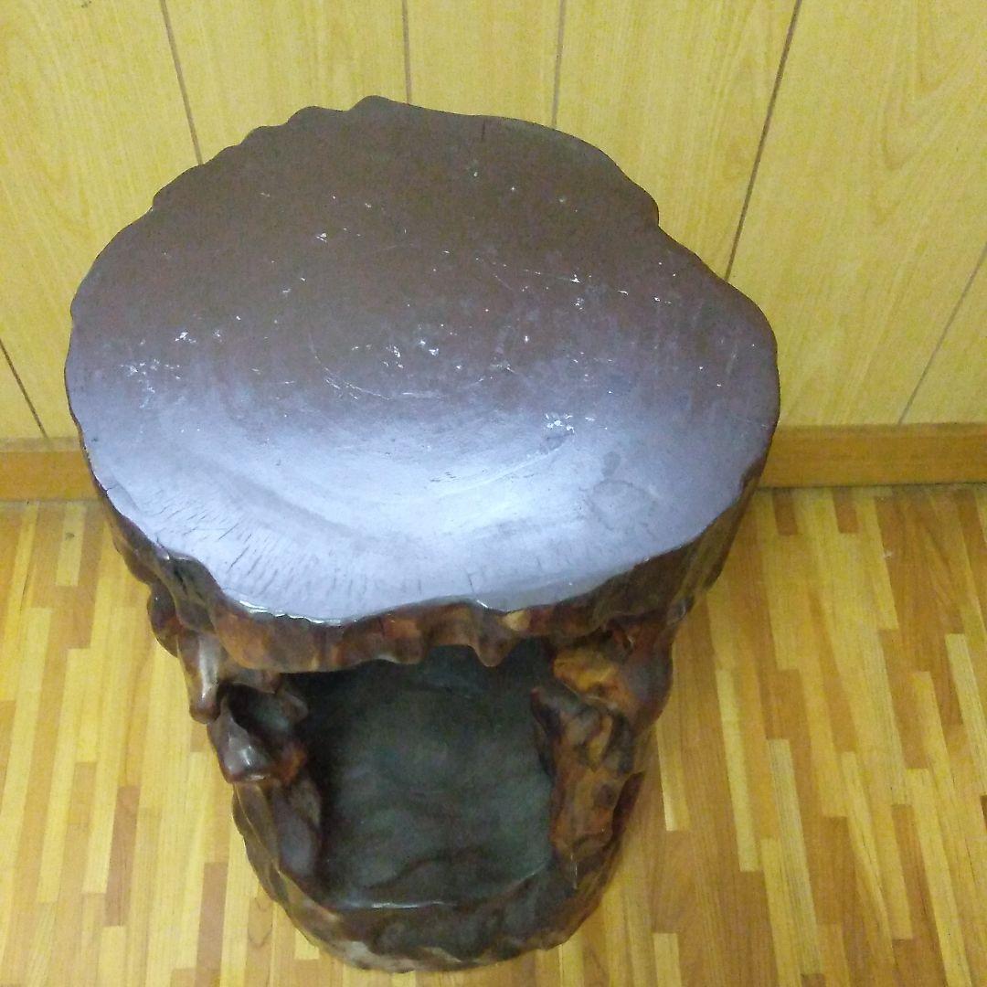 アンティーク テーブル 置き台 置物 木彫り