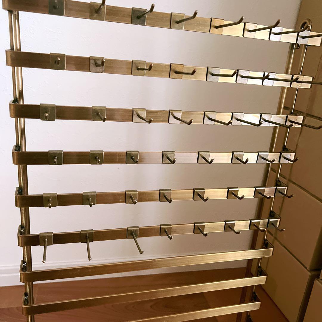 【お得❗️美品】アクセサリーパネルラック アンティークゴールド