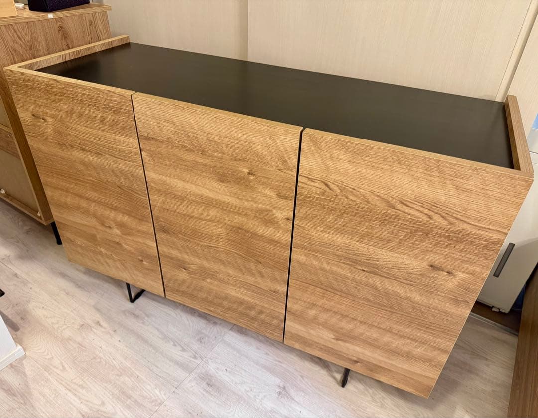 【LOWYA ロウヤ】 リビングボード サイドボード 日本製 シャビーナチュラル