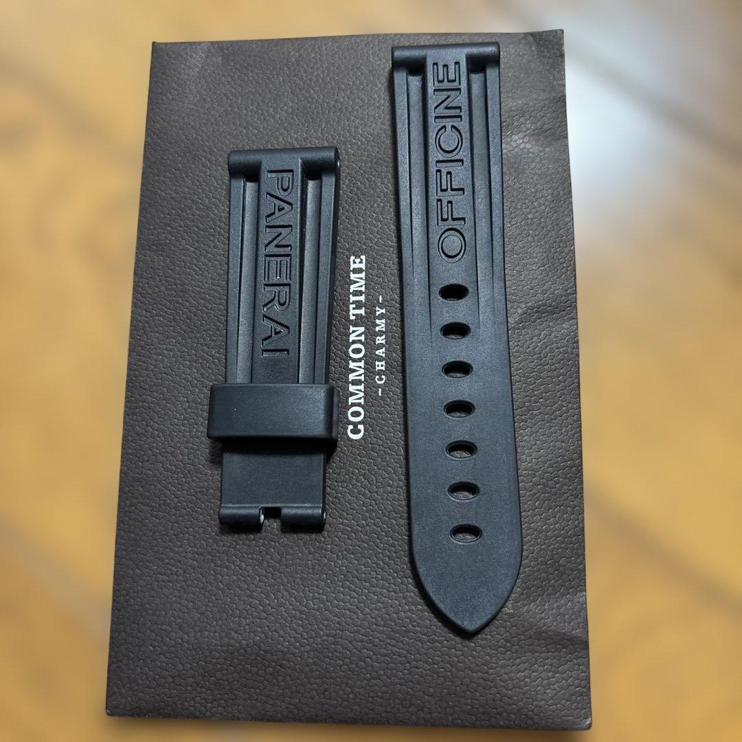 [純正品]PANERAI OFFICINE ラバーベルト ブラック