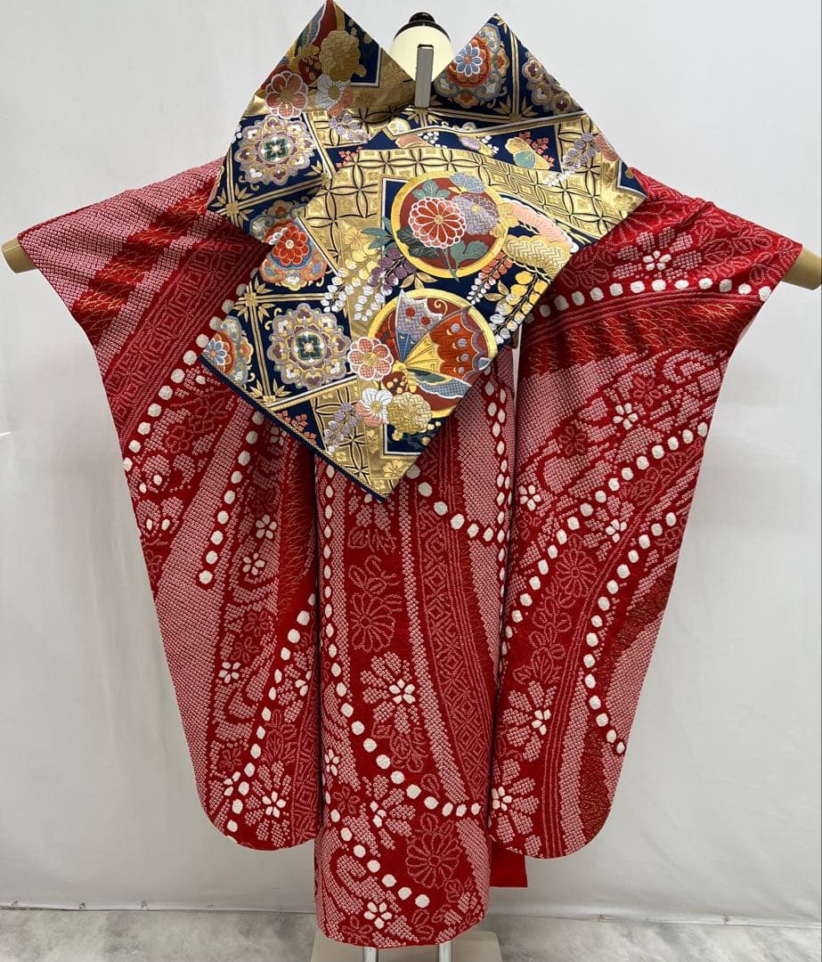 総絞り　振り袖　フルセット　別誂長襦袢付　金彩加工　そごう　成人式　633