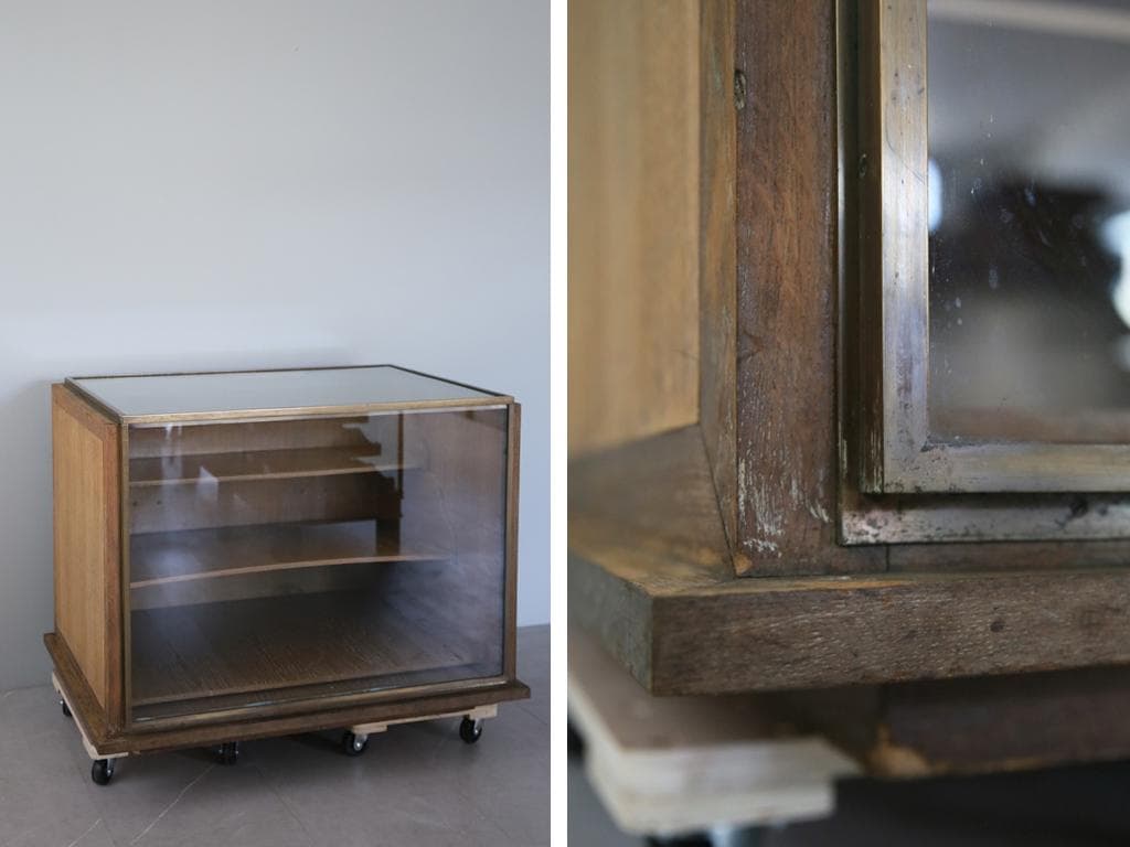 英国アンティークショップディスプレイキャビネット/カウンターテーブル(71-67