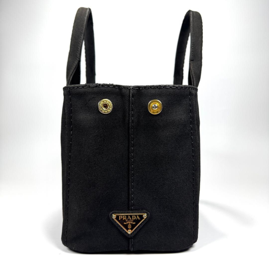 PRADA カナパ S 2way ショルダー付 黒 ハンドバッグ
