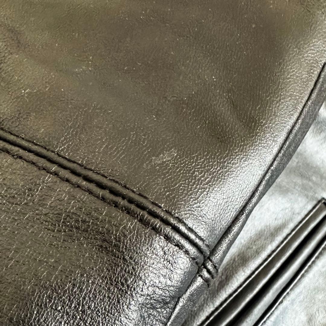 90s~ Ralph Lauren CHAPS ブラック 黒 レザージャケット