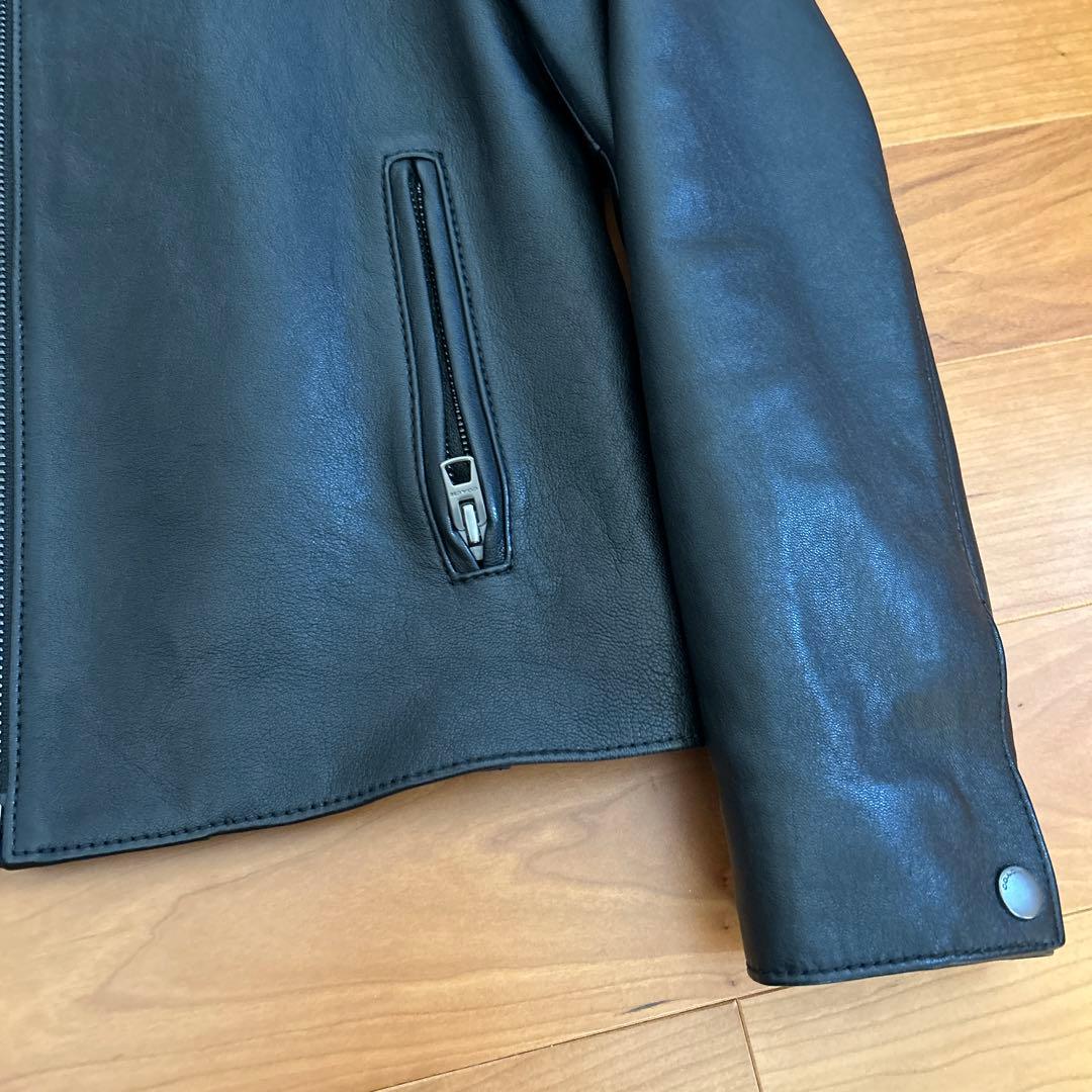 コーチ　COACH シングルライダースジャケット　S