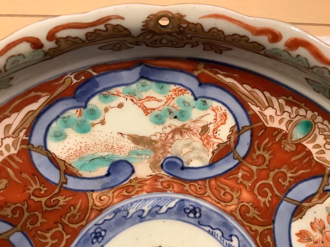 【古伊万里】鉢　金襴手　渦福　アンティーク