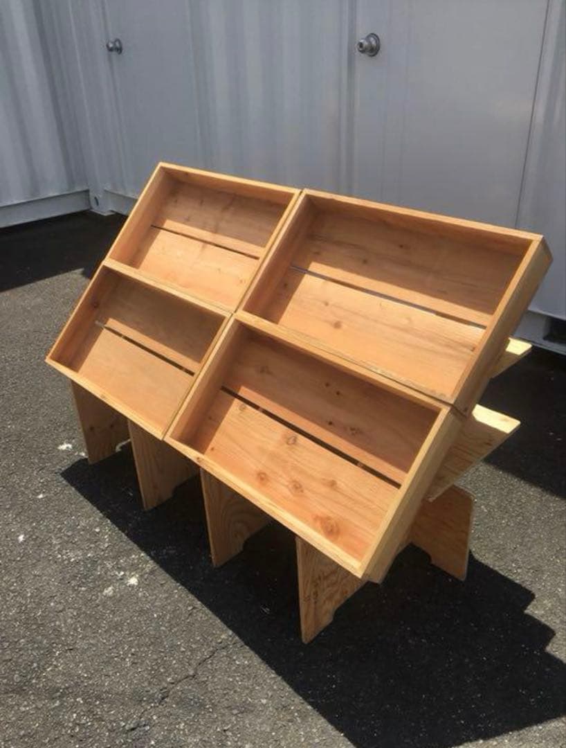 マルシェ台‼️組立式ディスプレイ 店舗什器 陳列棚 イベント什器 一台