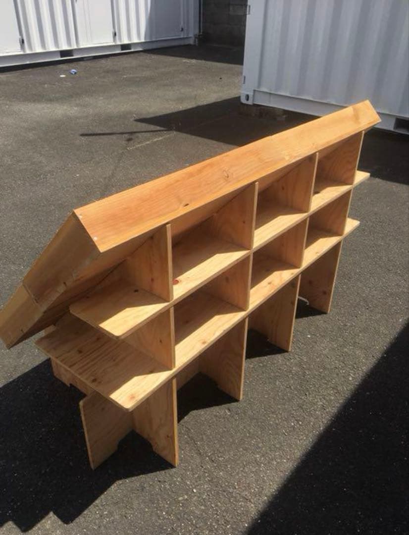 マルシェ台‼️組立式ディスプレイ 店舗什器 陳列棚 イベント什器 一台