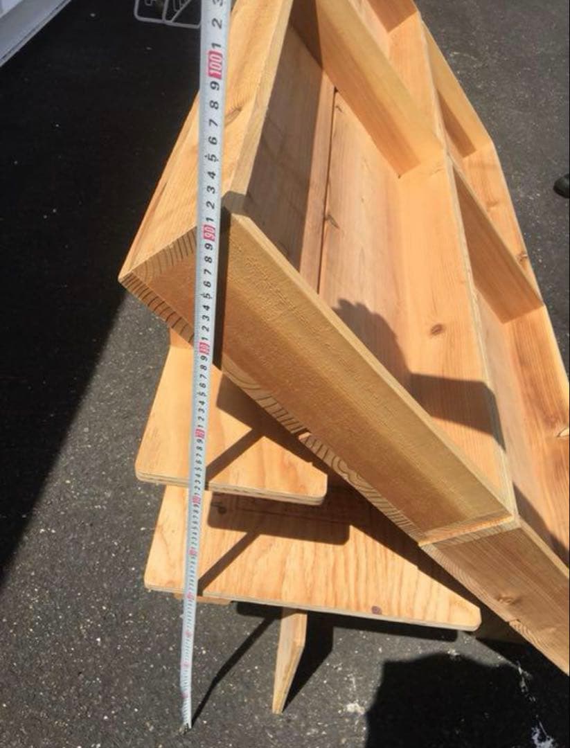 マルシェ台‼️組立式ディスプレイ 店舗什器 陳列棚 イベント什器 一台